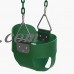 Playsets Full Bucket Toddler Swing  with Plastic Coated 1.5M Chains Swing Set Accessories Outdoor Kids Swing   Fully Assembled Green   
